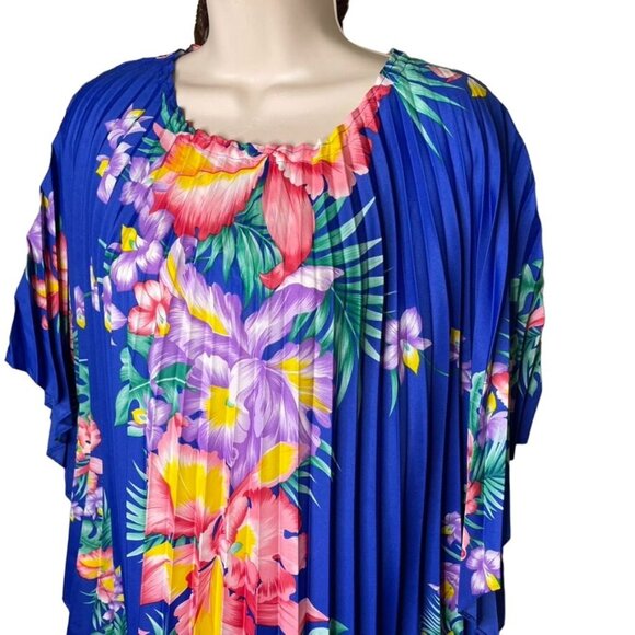 Vintage Royal Creations Hawaiin Dress Floral  MuMu Kaftan Kimono Made Hawaii u - Picture 5 of 10